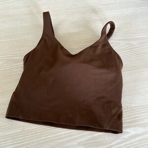Like new!! Lululemon align take top color brown size 0